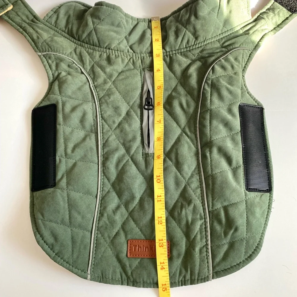 Think! Reversible Dog Winter Coat - Green